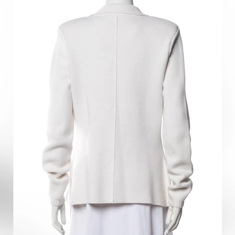 L'Agence Lacey White Knit Blazer